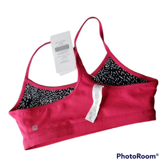 Reversible Solid Print Fabletics Athletic Bra Spacey Abstract Barbi Size Med NWT - Picture 5 of 6